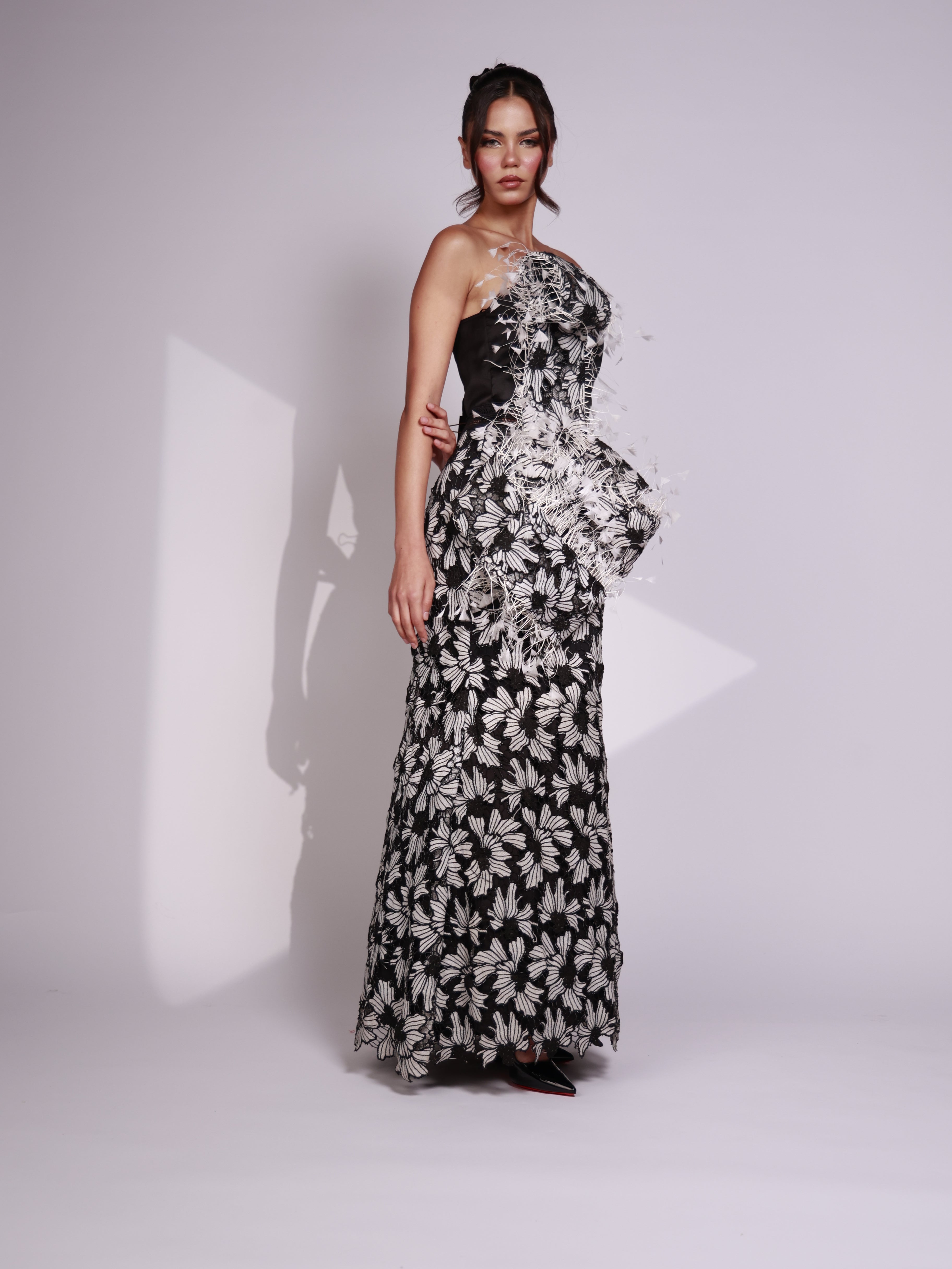 Monochrome Bloom Dress-thumbmail-4
