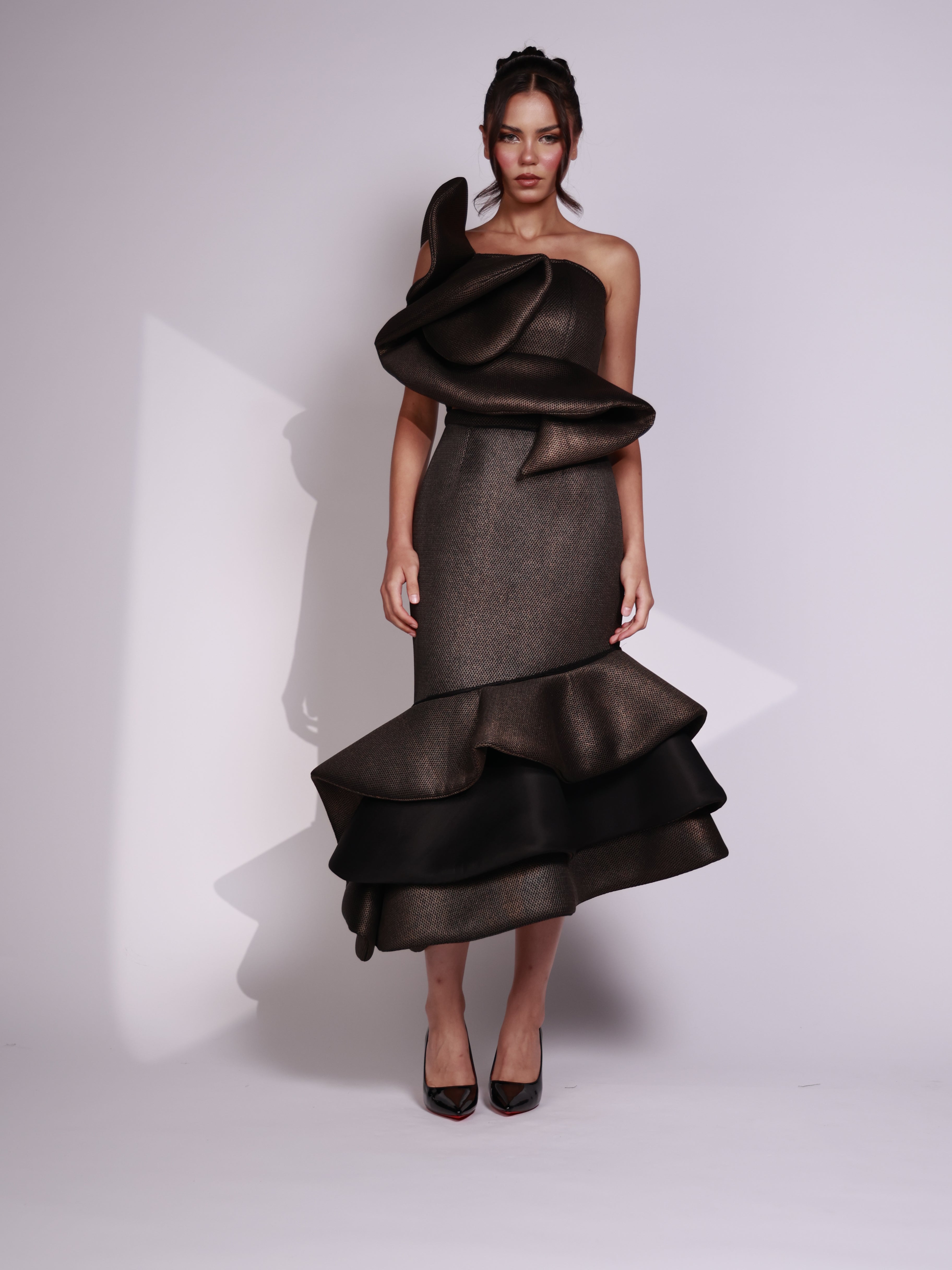 Sculpted Noir Dress