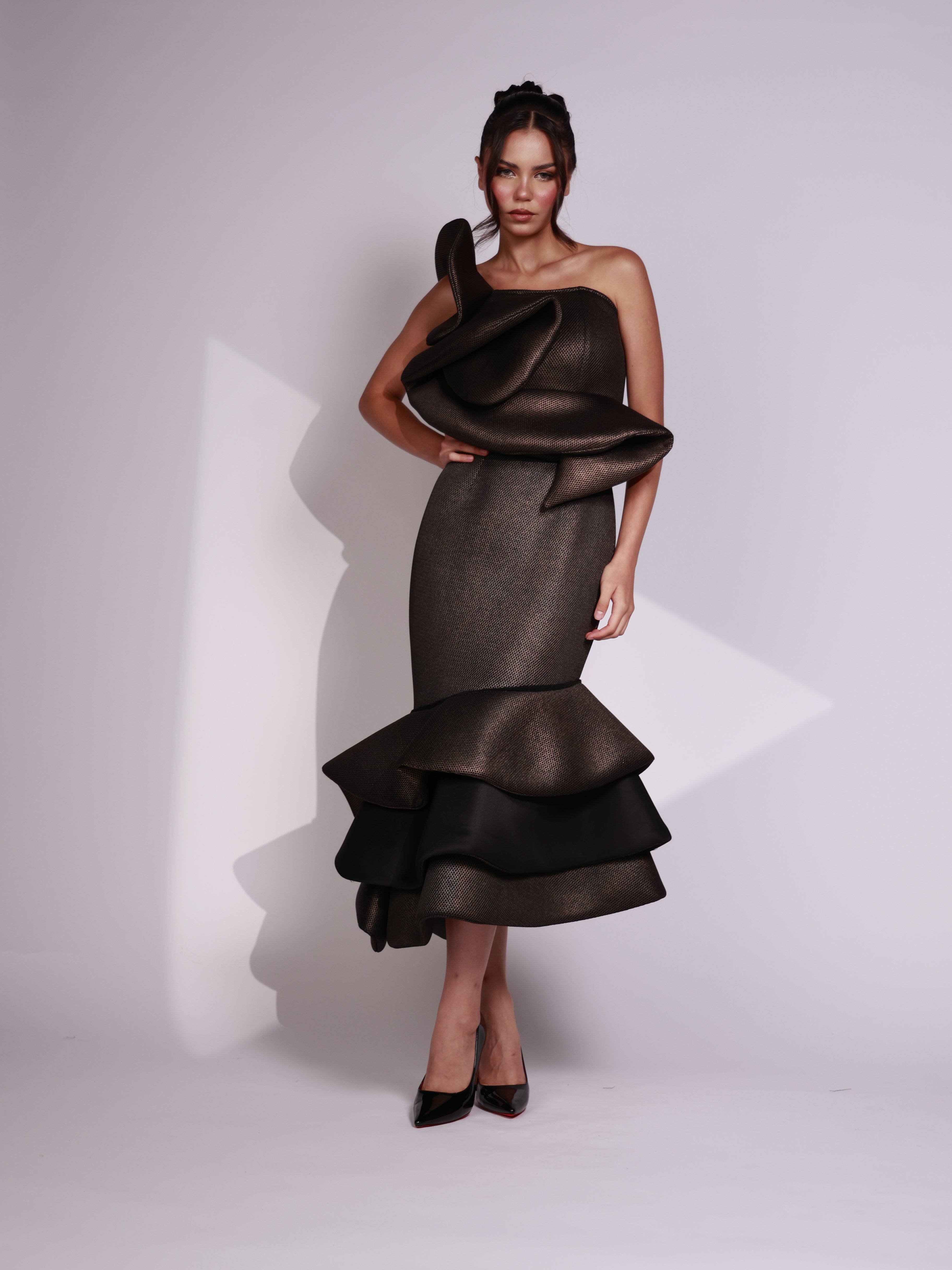 Sculpted Noir Dress-thumbmail-2