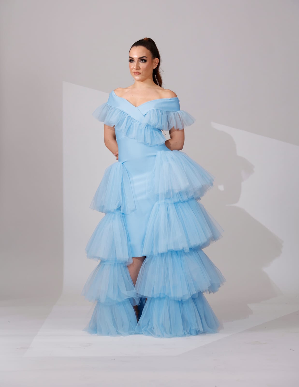 Sky Ruffle Dress-thumbmail-2