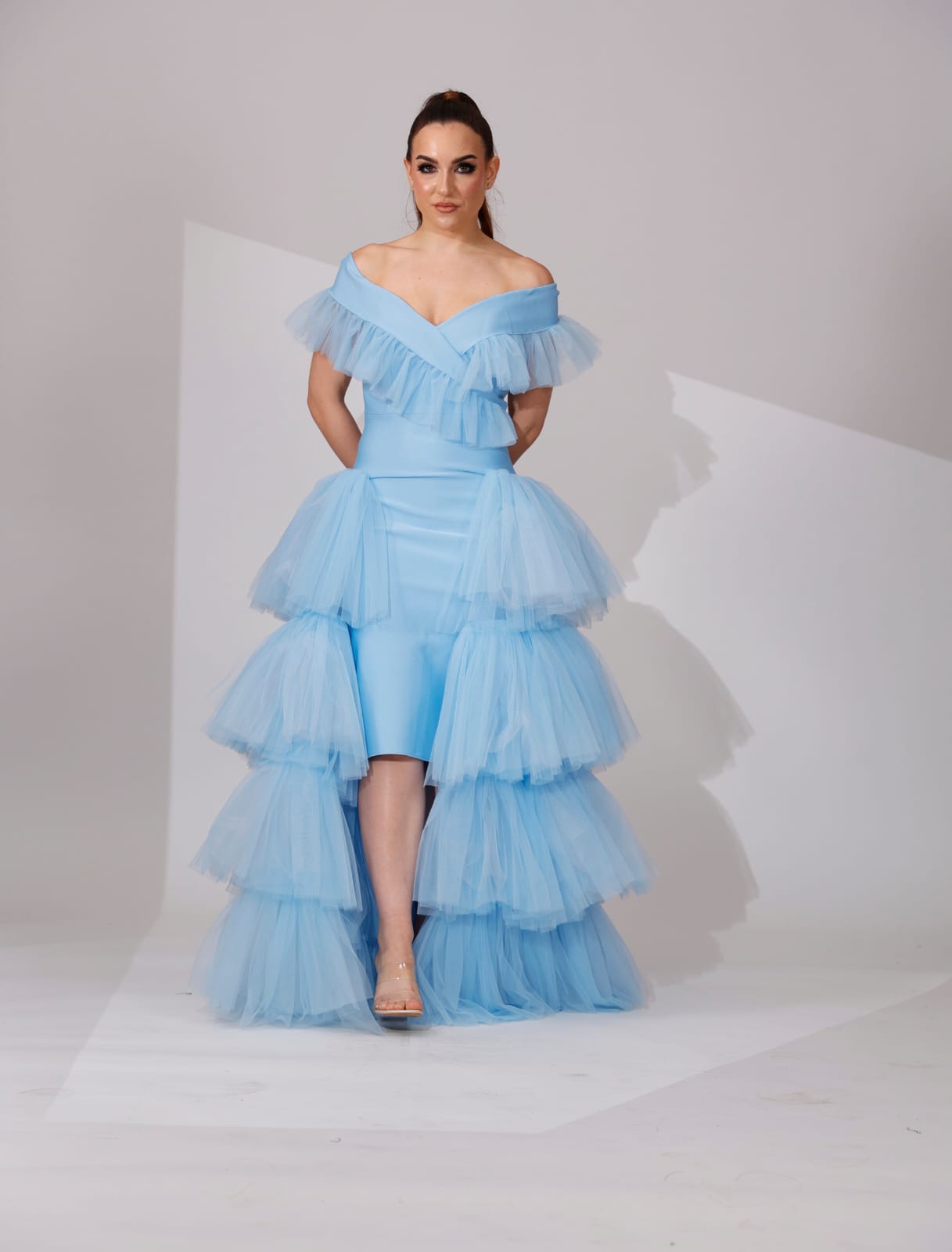Sky Ruffle Dress
